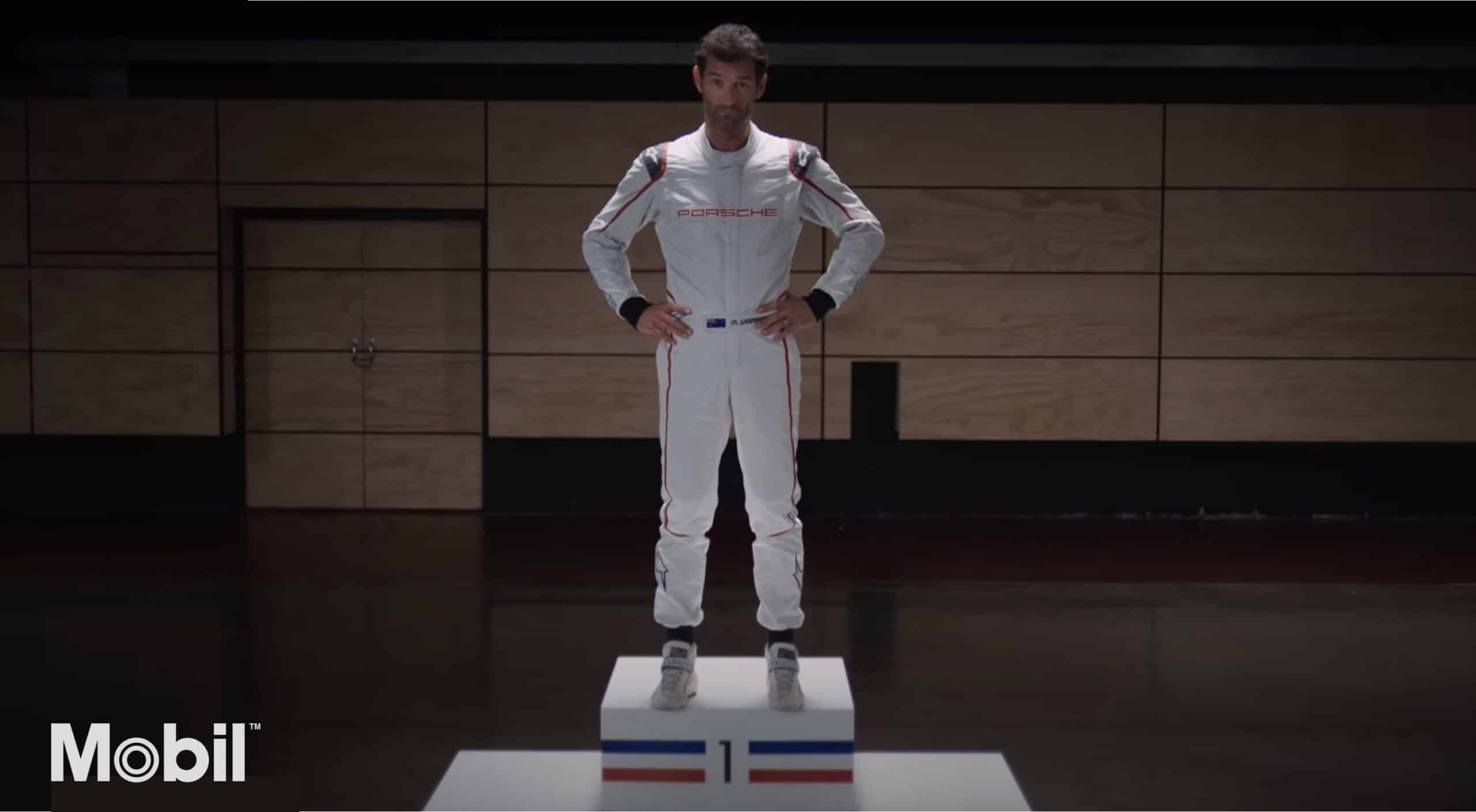 Mobil 1 Porsche Red Bull Racing en Mark Webber